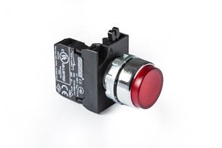 CM Series Metal 1NC Spring Extended Red 22 mm Control Unit